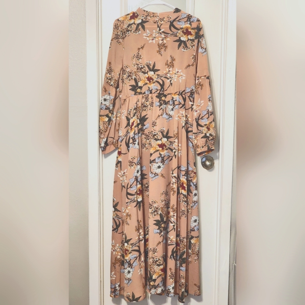 Dusty pink floral dress Size L Shein
